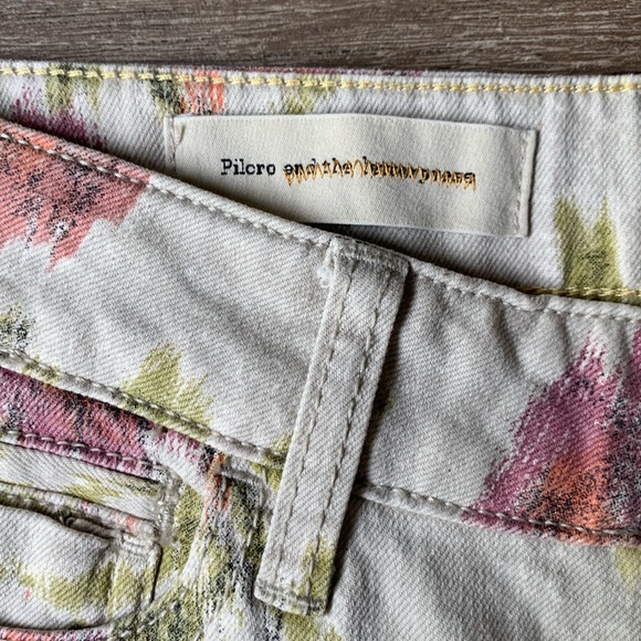 ANTHRO PILCRO Ikat Floral STET Skinny Jeans 27 - Picture 4 of 12